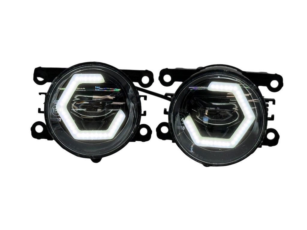 2009-2015 Honda Pilot LED Hex Switchback Halo Projector LED Fog Lights