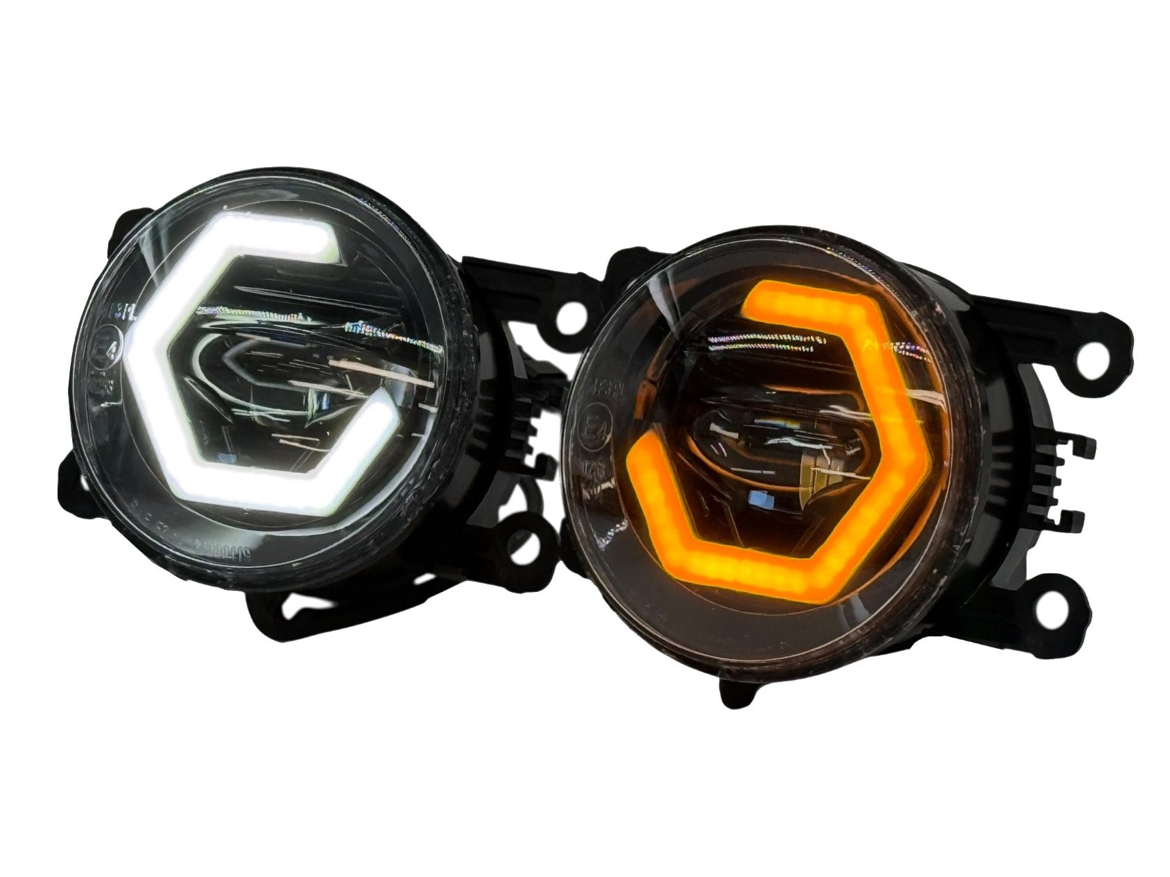 2009-2015 Honda Pilot LED Hex Switchback Halo Projector LED Fog Lights