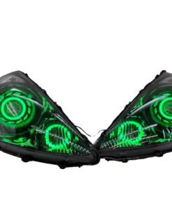 2007-2008 Honda Fit RGB Full Color Change LED Halos Bi-LED Black Retrofit Projector Headlights